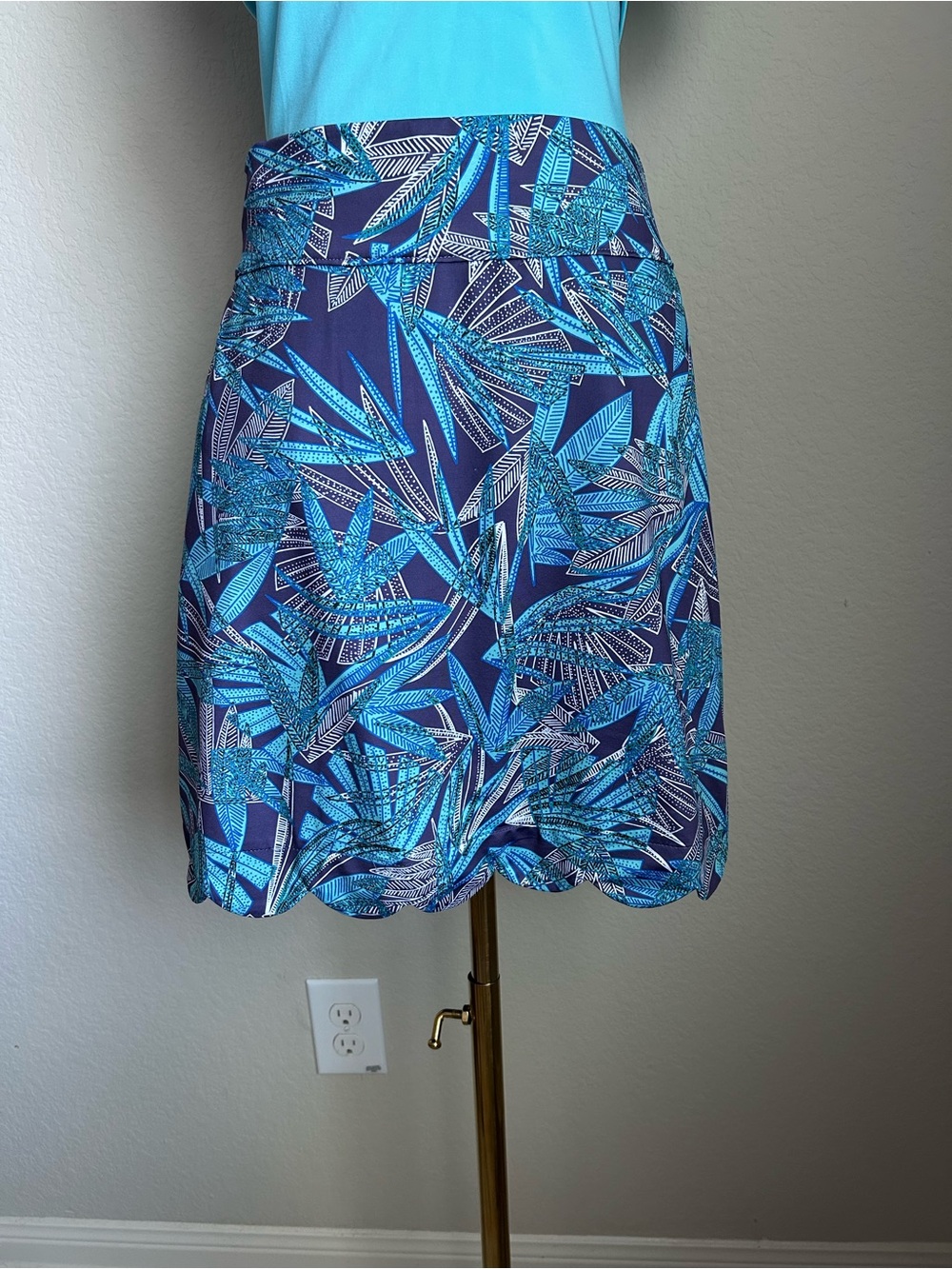 Coral Bay Blue and Teal Tropical Golf Skort